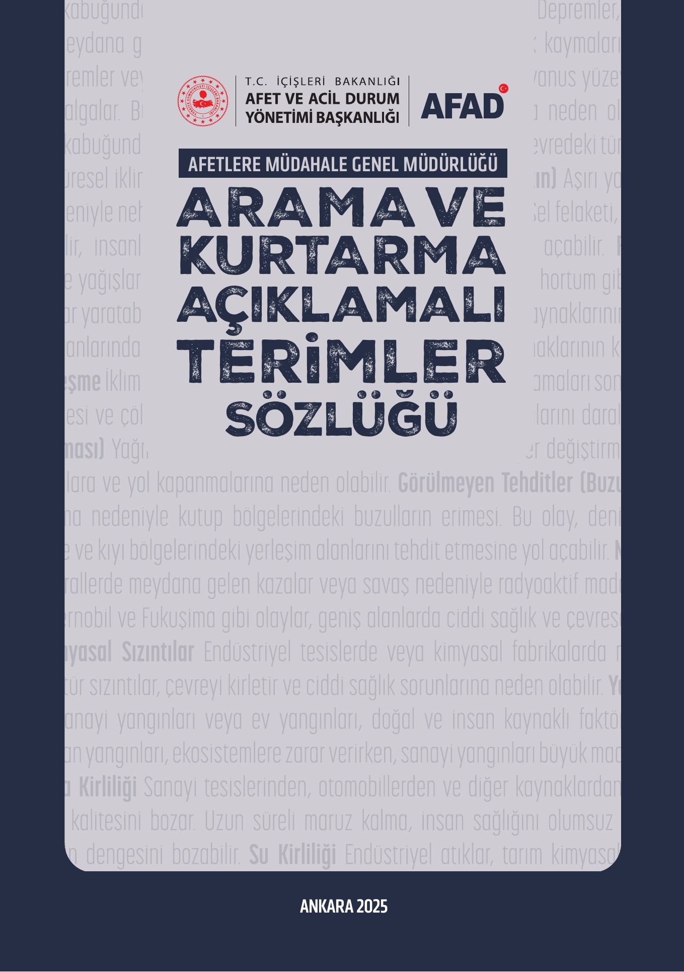 Arama ve Kurtarma Açıklamalı Terimler Sözlüğü